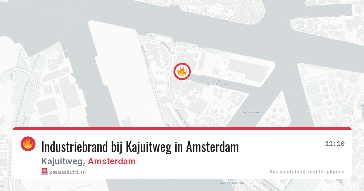 Industriebrand bij Kajuitweg in Amsterdam — 1 jun 2026