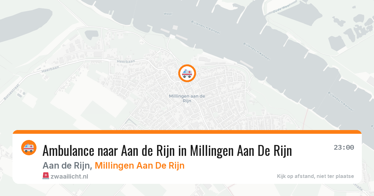 Ambulance naar Aan de Rijn in Millingen Aan De Rijn — 31 jul 2026