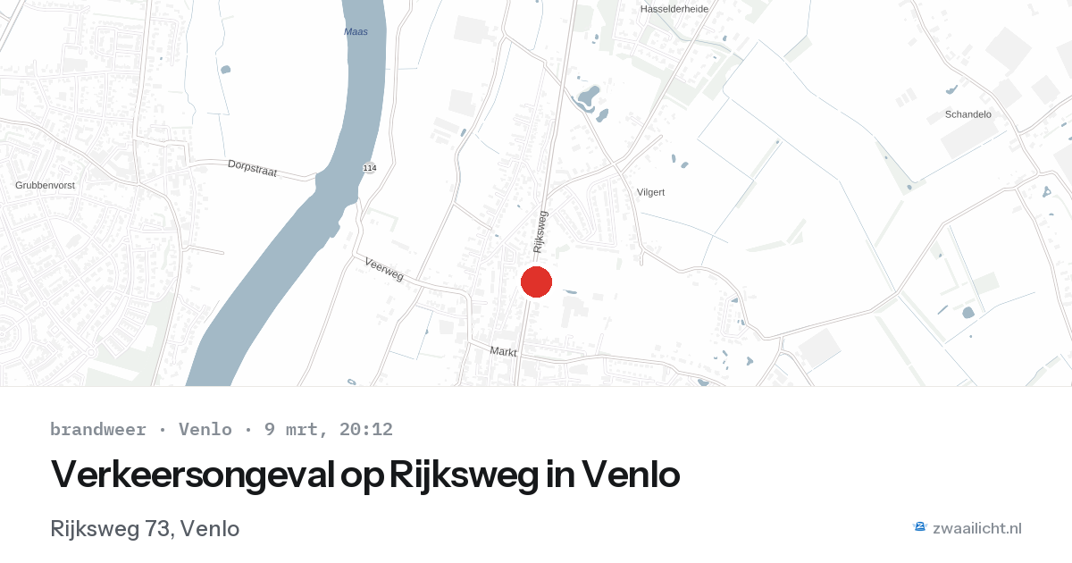 Verkeersongeval op Rijksweg in Venlo — 9 mrt 2026