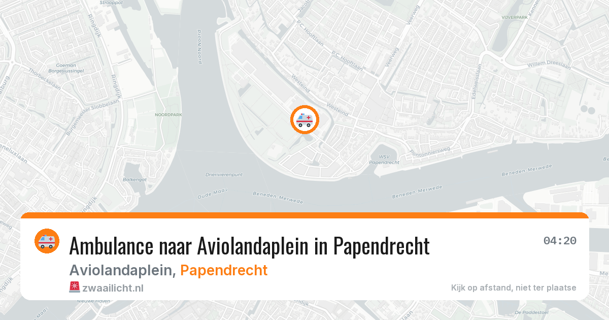 Ambulance naar Aviolandaplein in Papendrecht — 23 mrt 2026