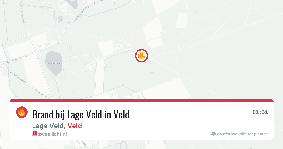 Brand bij Lage Veld in Veld — 10 mei 2026