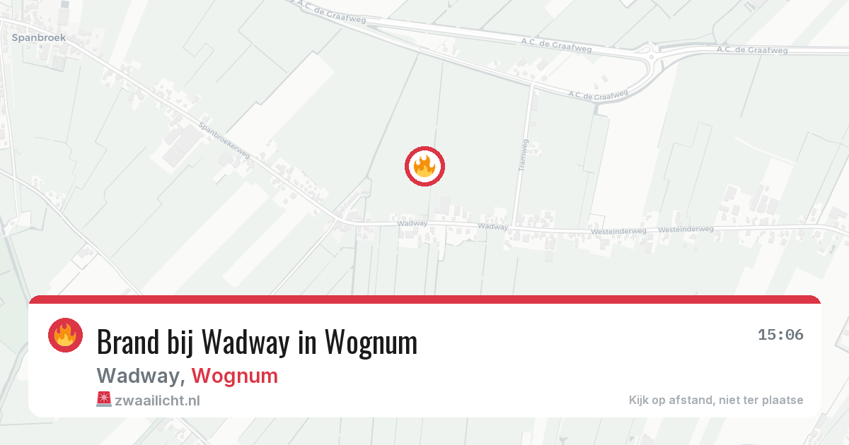 Brand bij Wadway in Wognum — 11 mei 2026