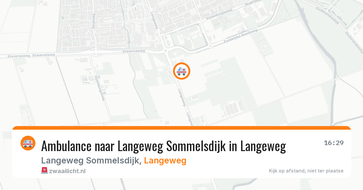 Ambulance naar Langeweg Sommelsdijk in Langeweg — 13 aug 2026