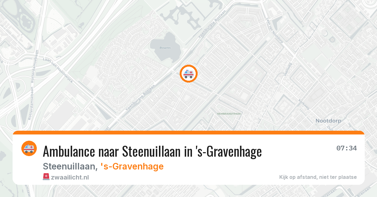 Ambulance naar Steenuillaan in 's-Gravenhage — 27 mrt 2026