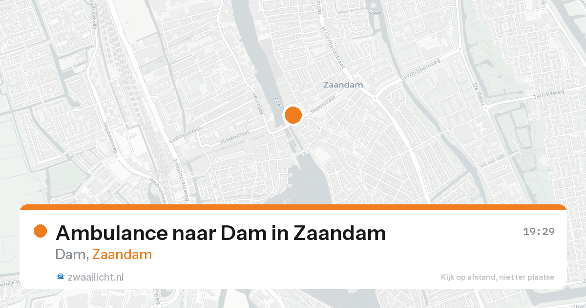Ambulance naar Dam in Zaandam — 28 mei 2026