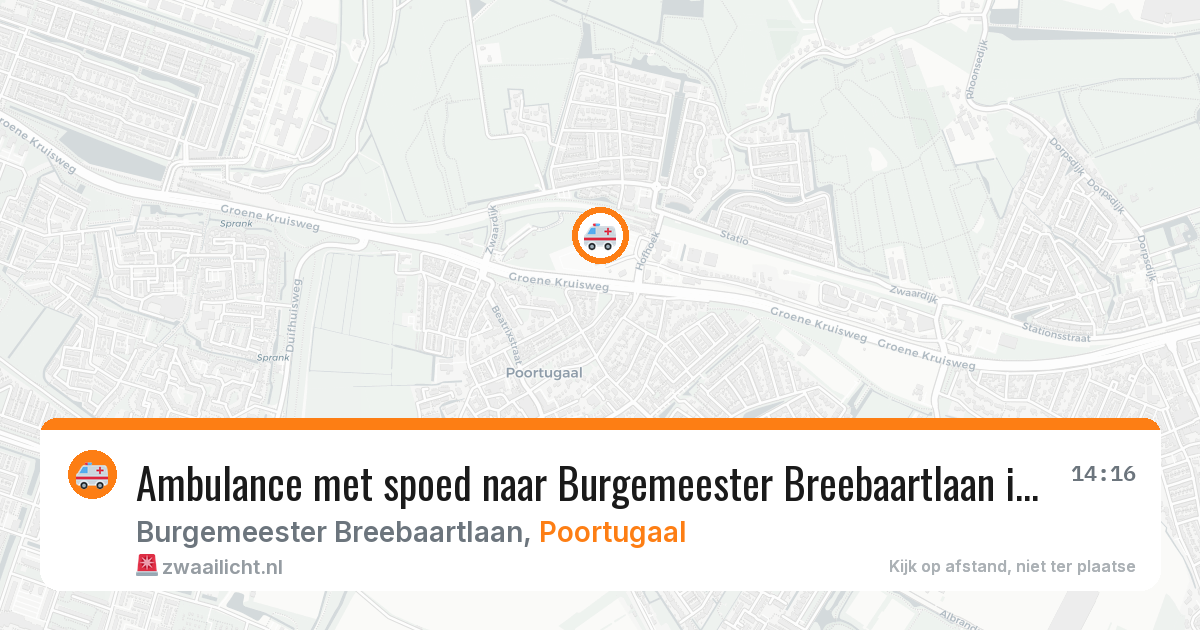 Ambulance met spoed naar Burgemeester Breebaartlaan in Poortugaal — 3 aug 2026