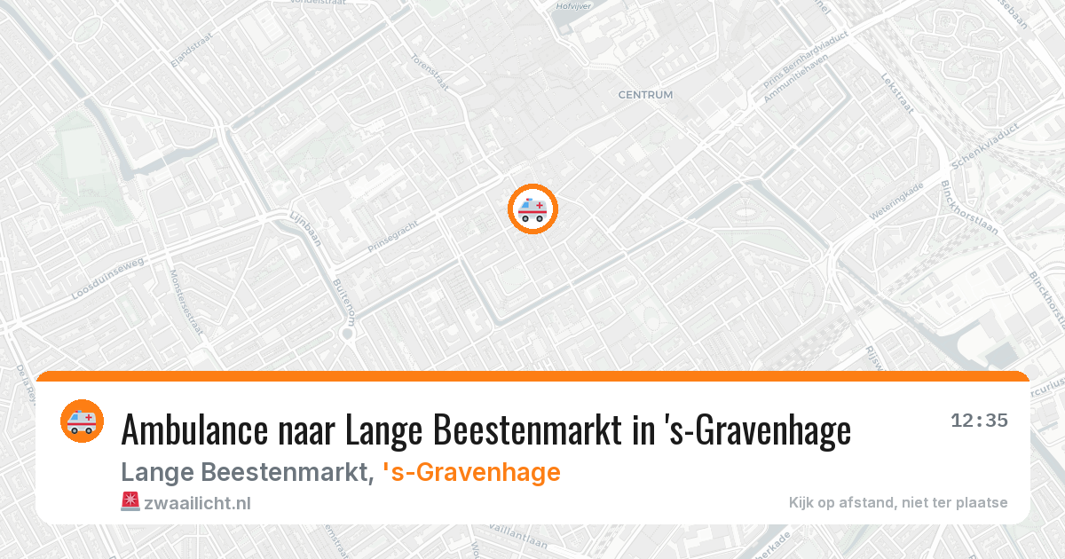 Ambulance naar Lange Beestenmarkt in 's-Gravenhage — 7 aug 2026