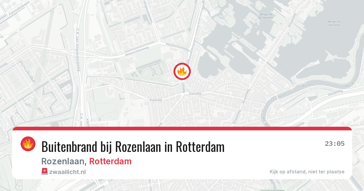 Buitenbrand bij Rozenlaan in Rotterdam — 17 mei 2026