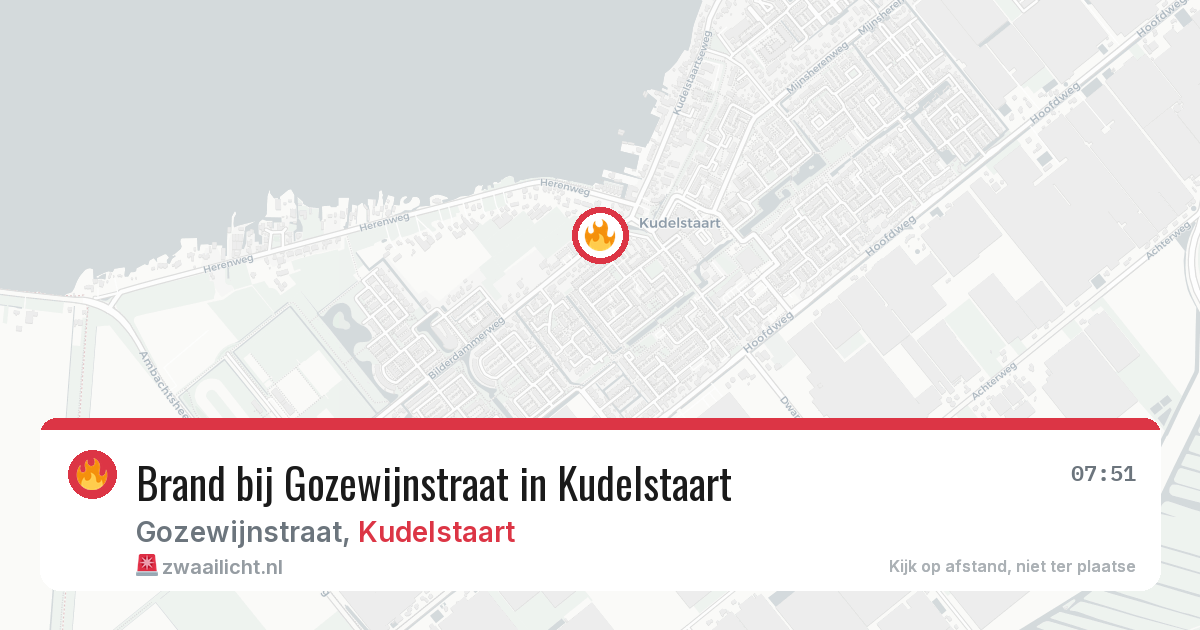 Brand bij Gozewijnstraat in Kudelstaart — 6 jun 2026