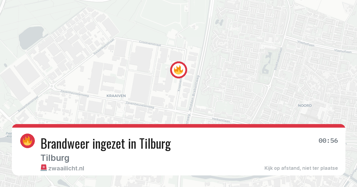 Brandweer ingezet in Tilburg — 17 mrt 2026 | 🚨 Zwaailicht.nl