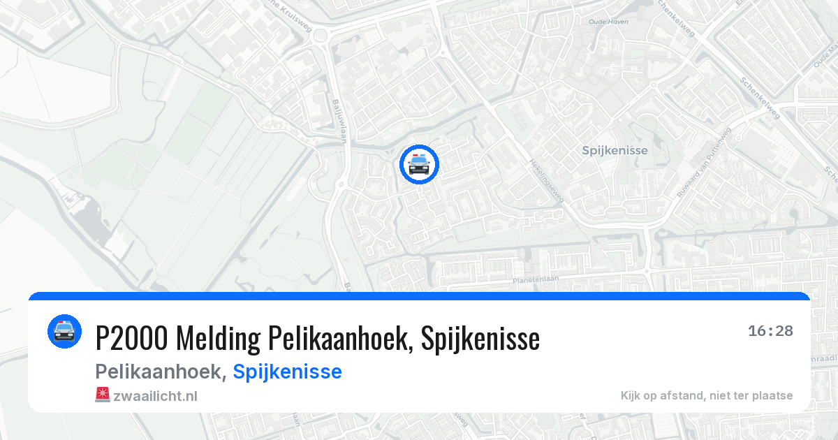 P2000 Melding Pelikaanhoek, Spijkenisse — 11 jun 2026