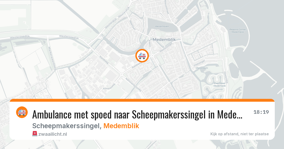 Ambulance met spoed naar Scheepmakerssingel in Medemblik — 2 aug 2026
