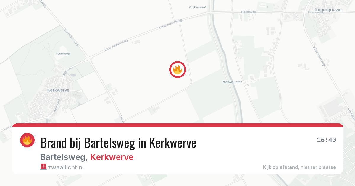 Brand bij Bartelsweg in Kerkwerve — 28 mei 2026