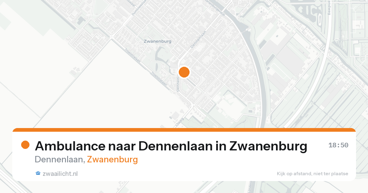 Ambulance naar Dennenlaan in Zwanenburg — 25 mei 2026