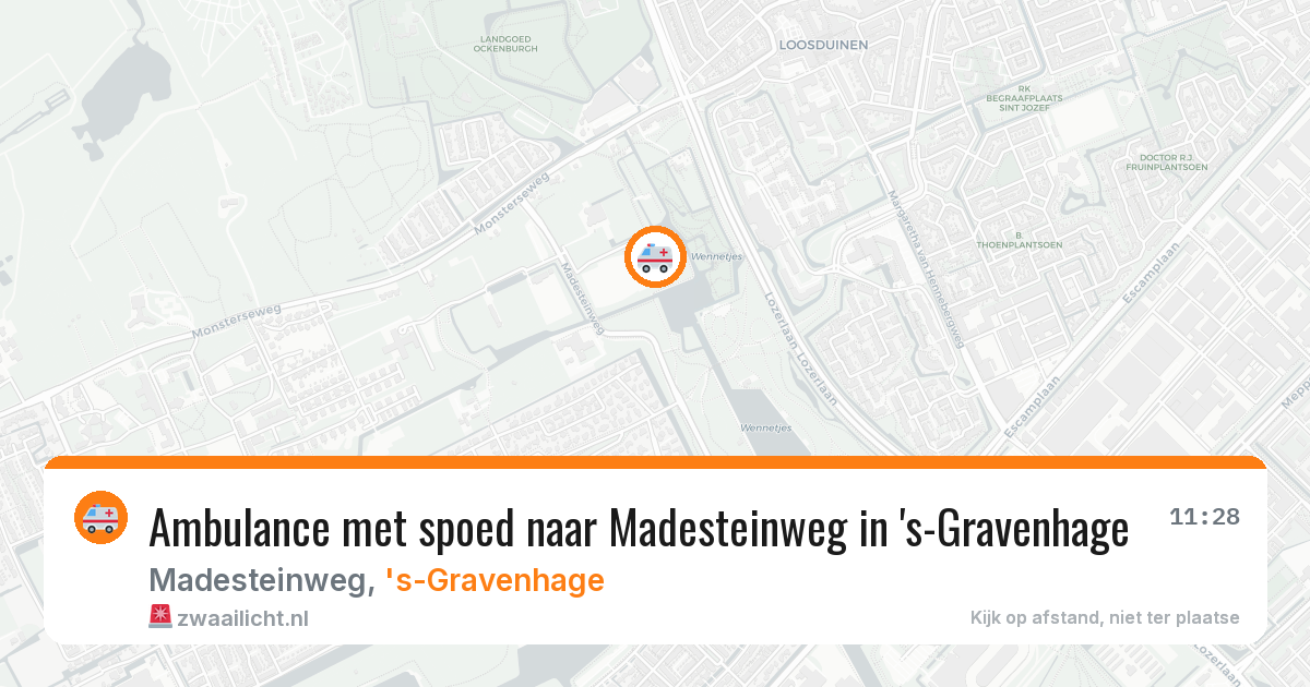 Ambulance met spoed naar Madesteinweg in 's-Gravenhage — 10 jun 2026
