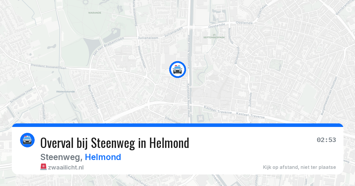 Overval bij Steenweg in Helmond — 2 jul 2026