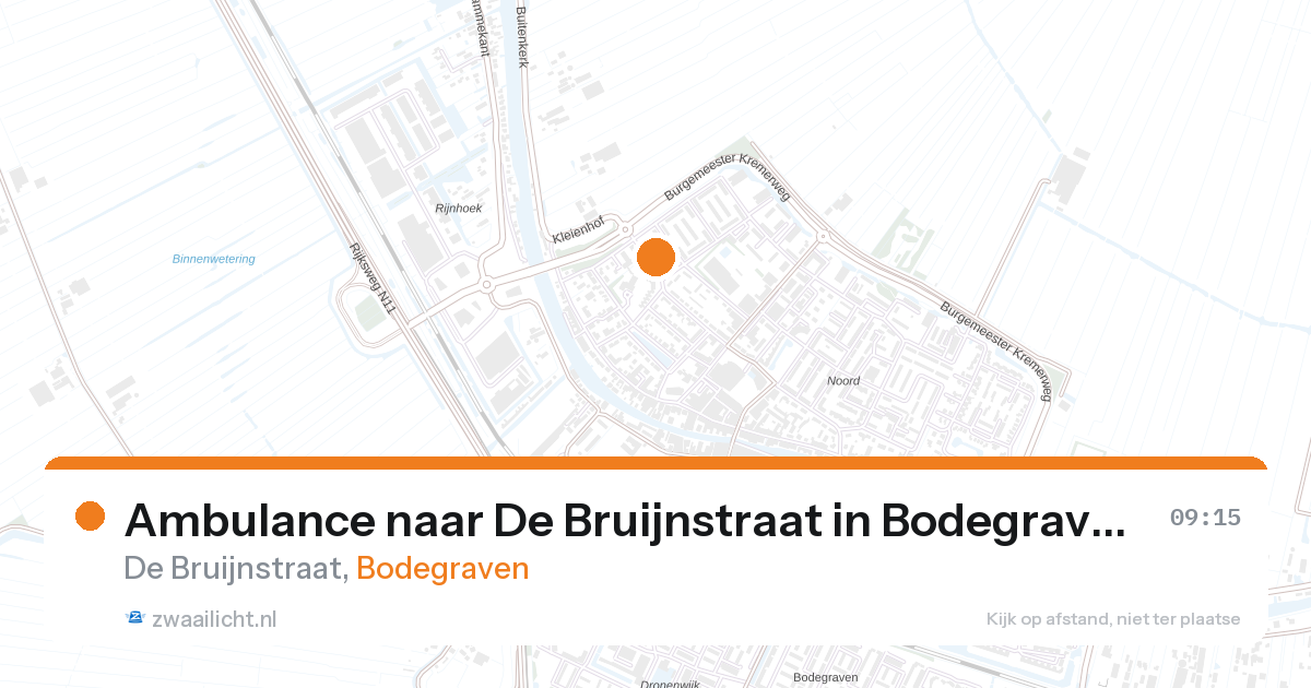Ambulance naar De Bruijnstraat in Bodegraven — 27 apr 2026