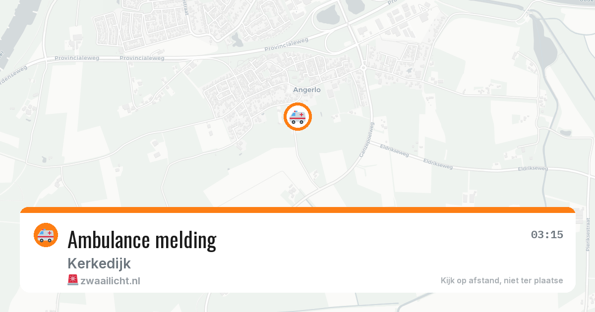 Ambulance melding — 25 jan 2026
