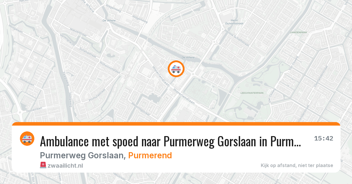 Ambulance met spoed naar Purmerweg Gorslaan in Purmerend — 7 feb 2026