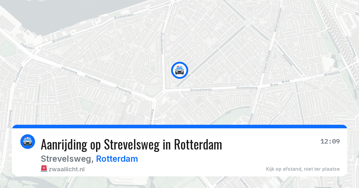 Aanrijding op Strevelsweg in Rotterdam — 11 aug 2026