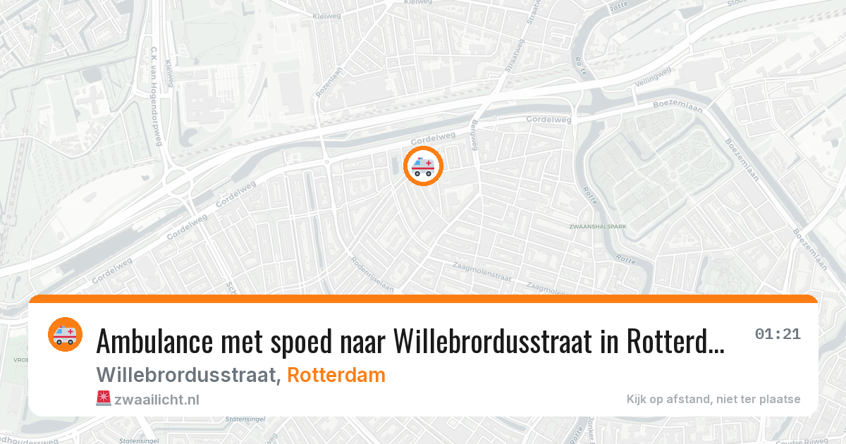 Ambulance met spoed naar Willebrordusstraat in Rotterdam — 15 jun 2026
