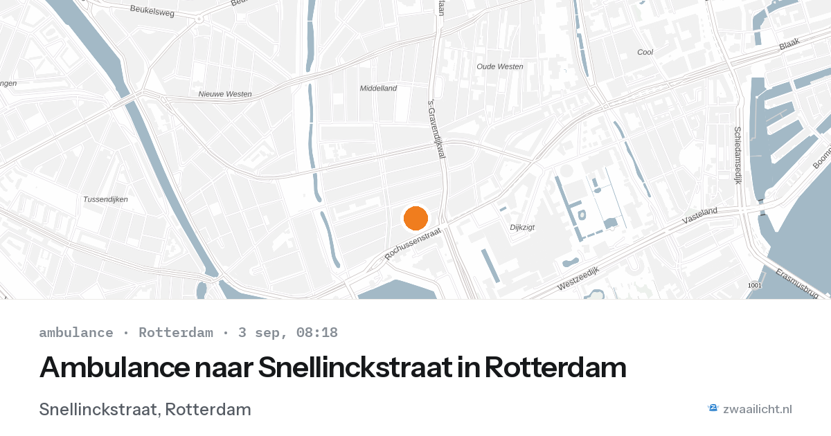 Ambulance naar Snellinckstraat in Rotterdam — 3 sep 2026