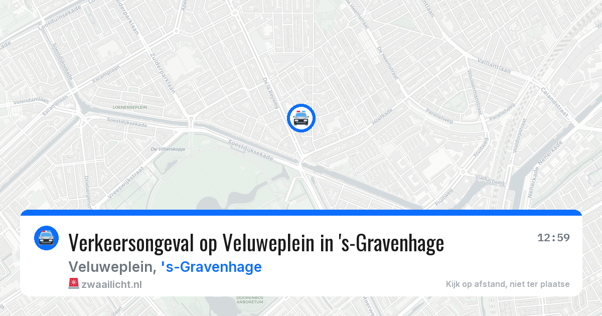 Verkeersongeval op Veluweplein in 's-Gravenhage — 8 mei 2026