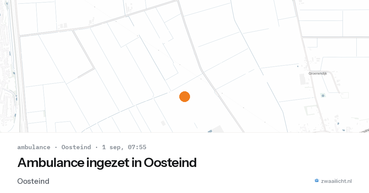 Ambulance ingezet in Oosteind — 1 sep 2026