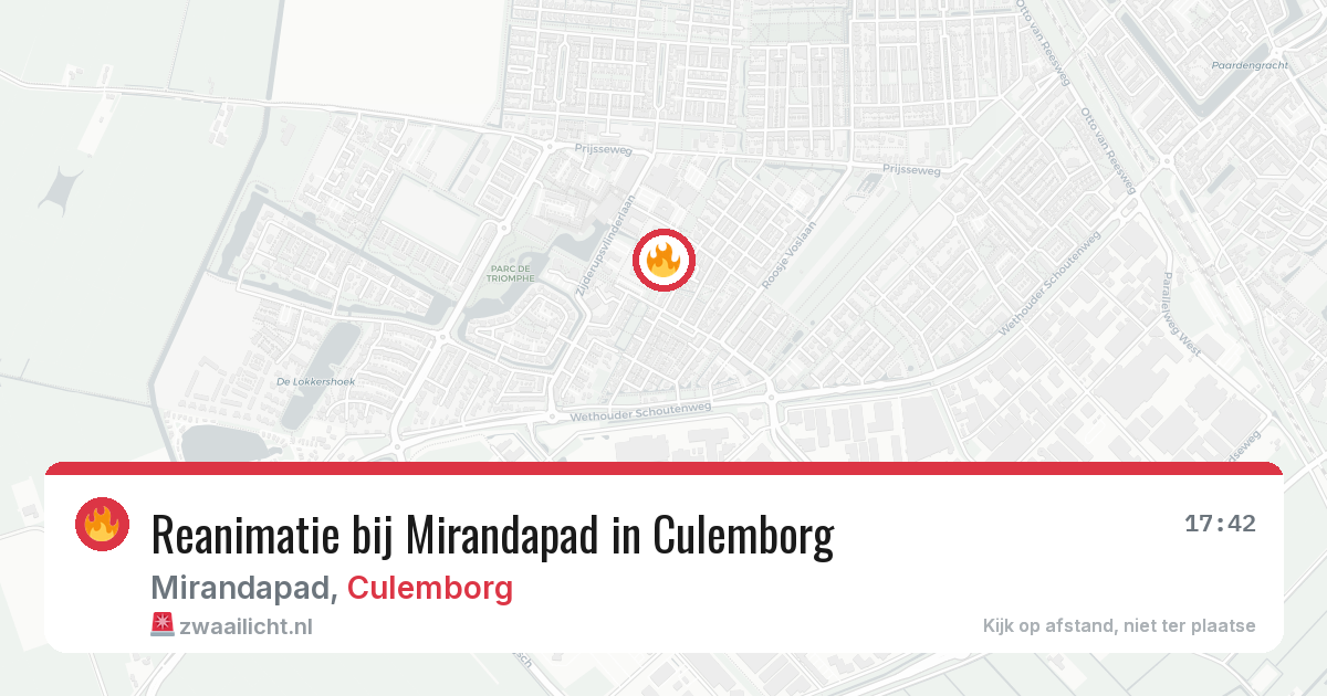Reanimatie bij Mirandapad in Culemborg — 16 jul 2026