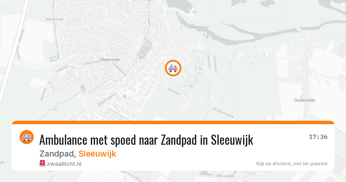 Ambulance met spoed naar Zandpad in Sleeuwijk — 16 mei 2026