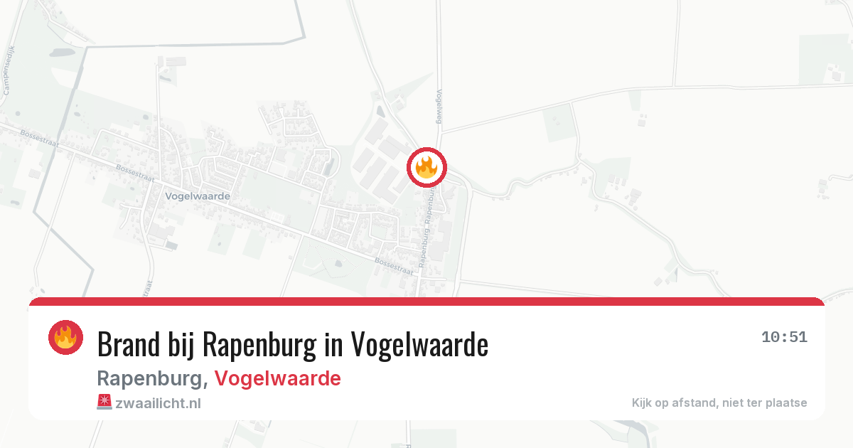 Brand bij Rapenburg in Vogelwaarde — 22 mei 2026