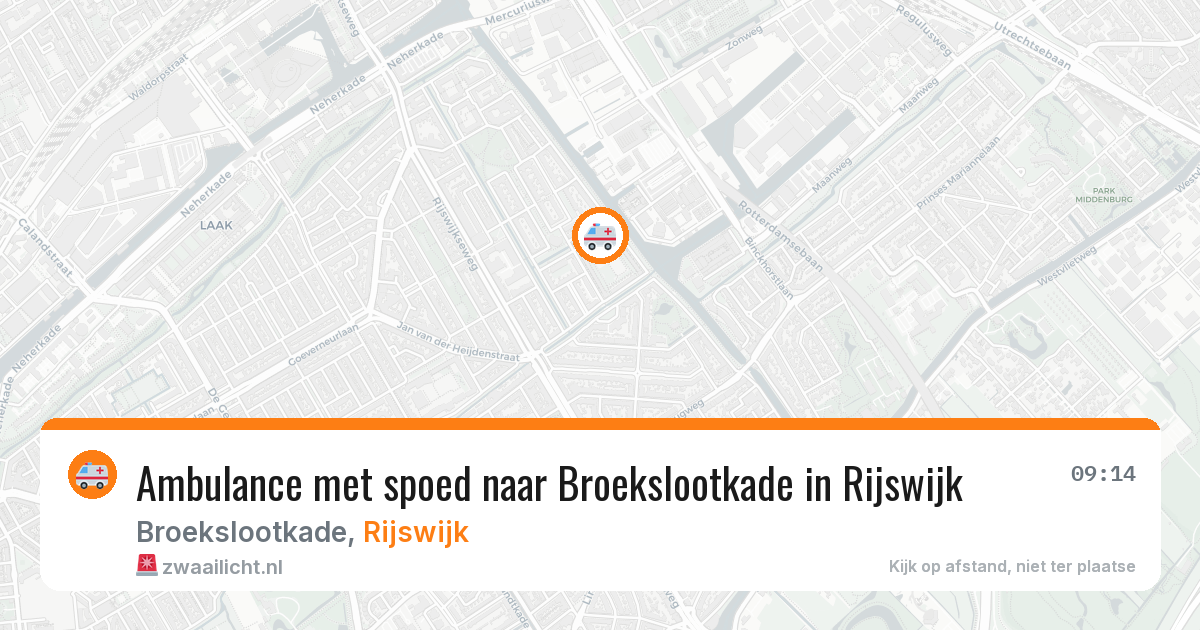 Ambulance met spoed naar Broekslootkade in Rijswijk — 12 aug 2026