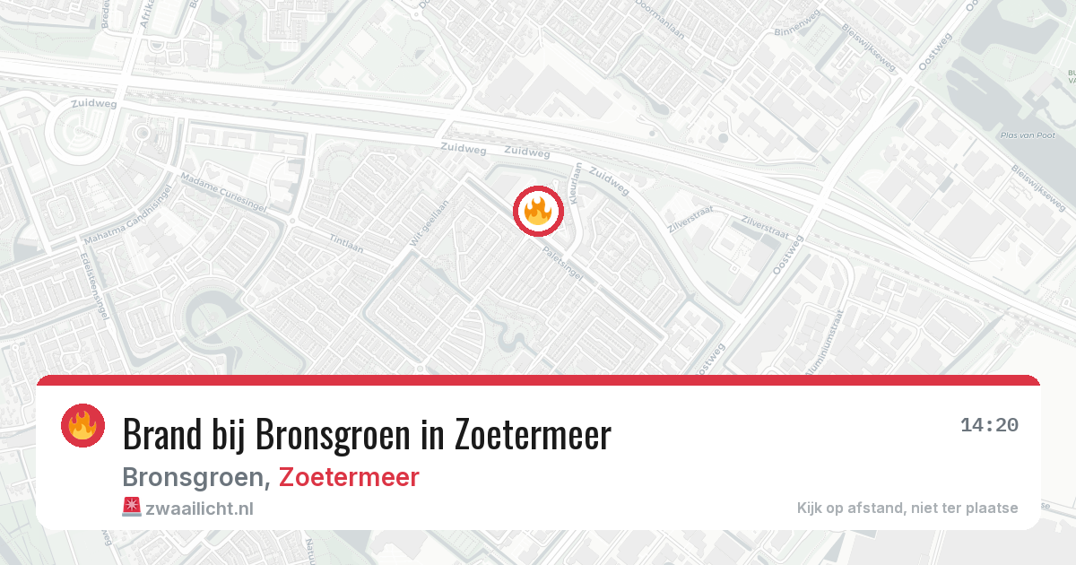 Brand bij Bronsgroen in Zoetermeer — 11 apr 2026