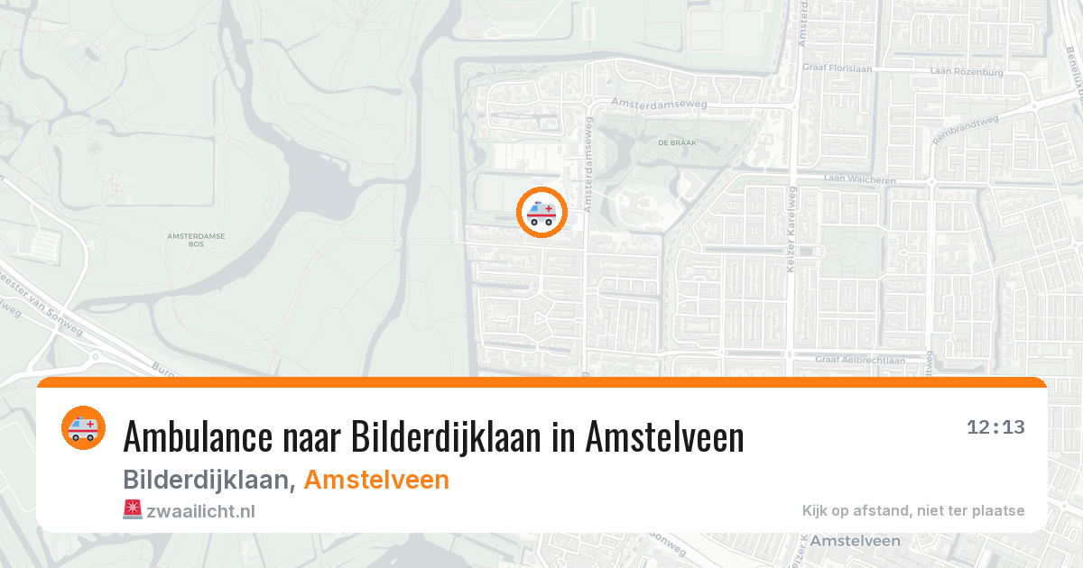 Ambulance naar Bilderdijklaan in Amstelveen — 4 apr 2026