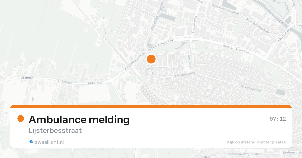 Ambulance melding — 6 mei 2026