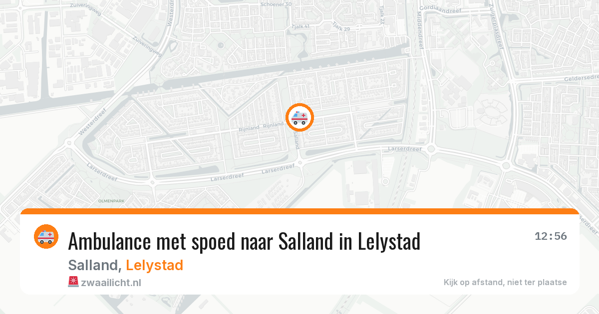 Ambulance met spoed naar Salland in Lelystad — 29 mei 2026