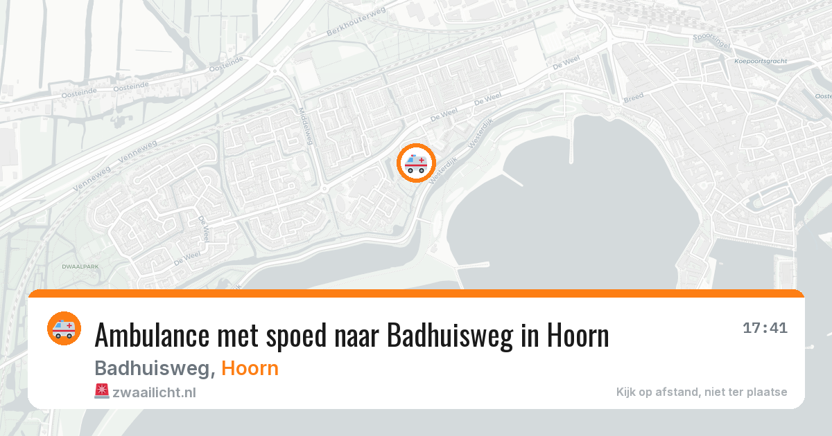 Ambulance met spoed naar Badhuisweg in Hoorn — 25 mei 2026
