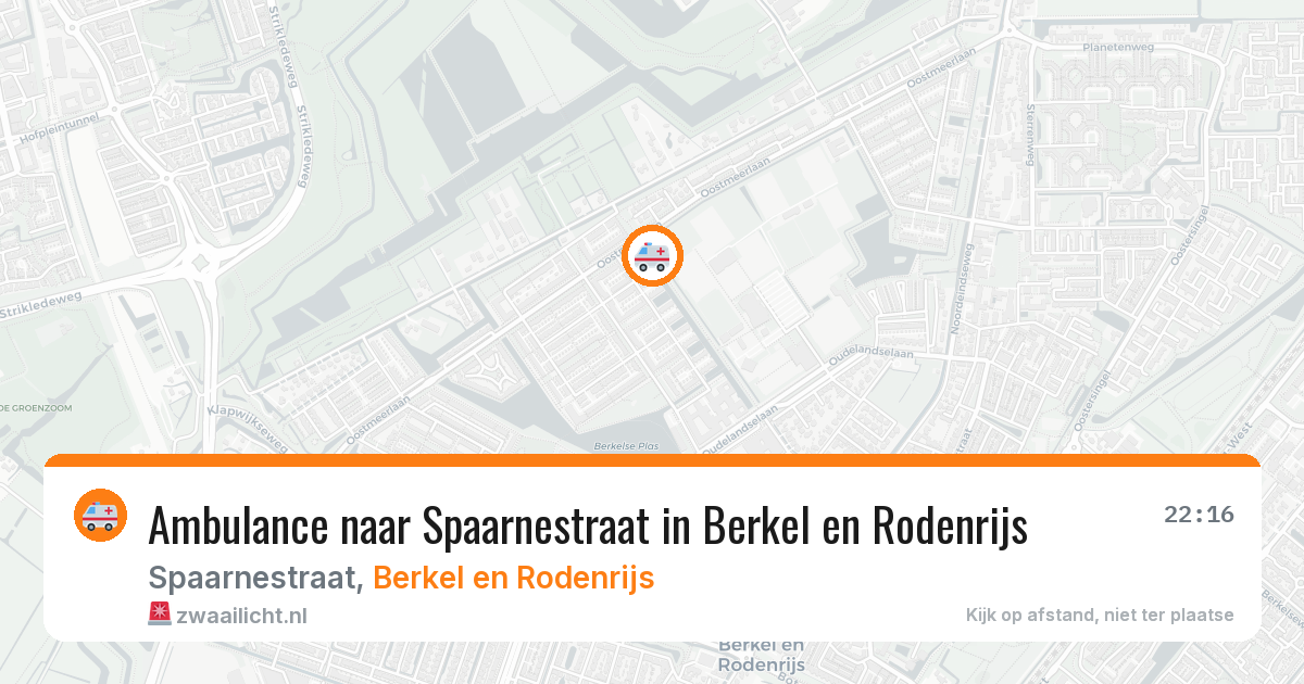 Ambulance naar Spaarnestraat in Berkel en Rodenrijs — 26 jun 2026