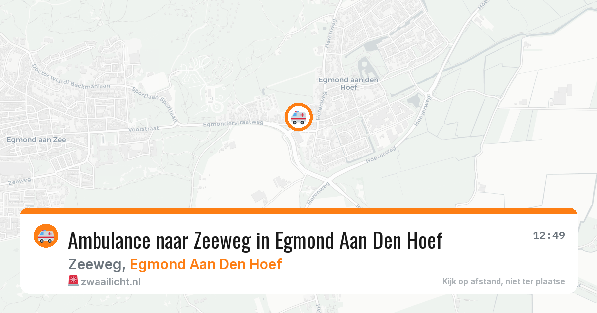 Ambulance naar Zeeweg in Egmond Aan Den Hoef — 8 mei 2026