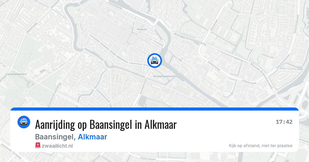 Aanrijding op Baansingel in Alkmaar — 31 mrt 2026
