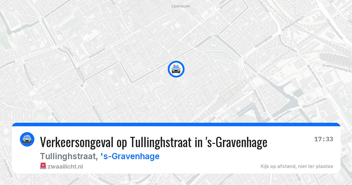Verkeersongeval op Tullinghstraat in 's-Gravenhage — 30 apr 2026