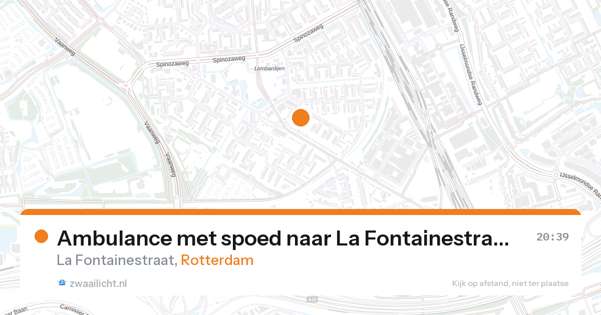 Ambulance met spoed naar La Fontainestraat in Rotterdam — 28 aug 2026