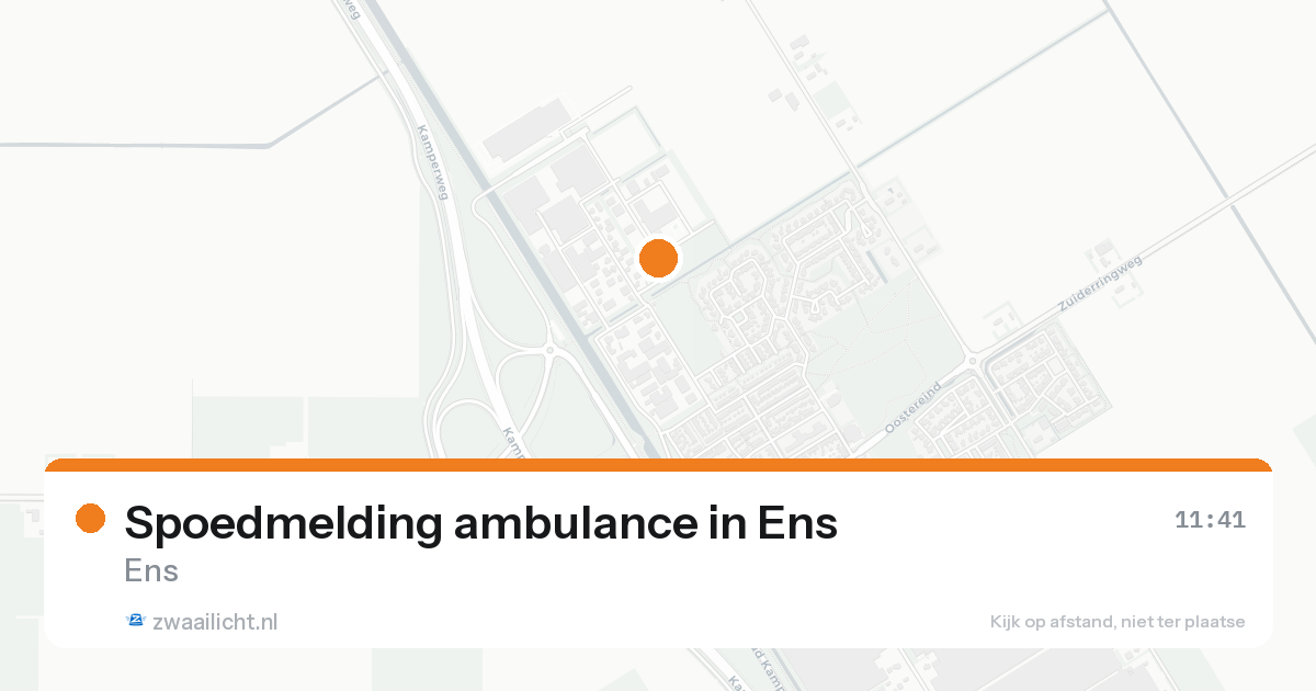 Spoedmelding ambulance in Ens — 20 aug 2026