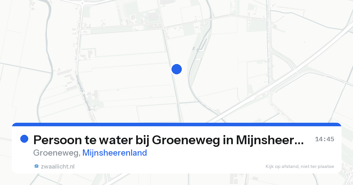 Persoon te water bij Groeneweg in Mijnsheerenland — 16 aug 2026