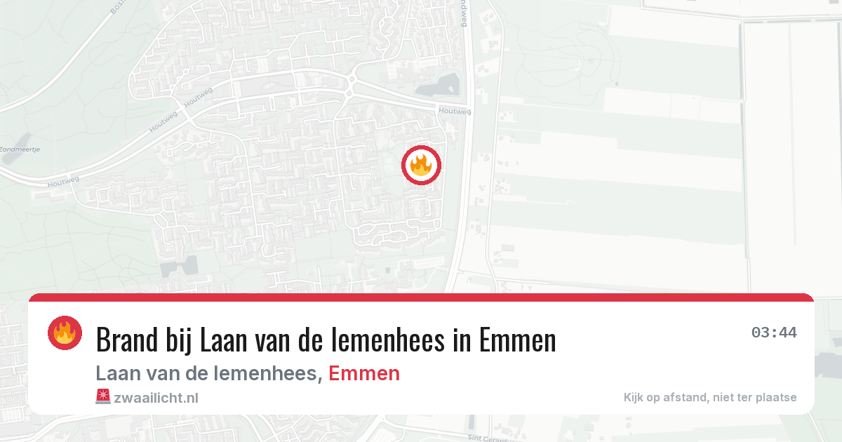 Brand bij Laan van de Iemenhees in Emmen — 20 jun 2026