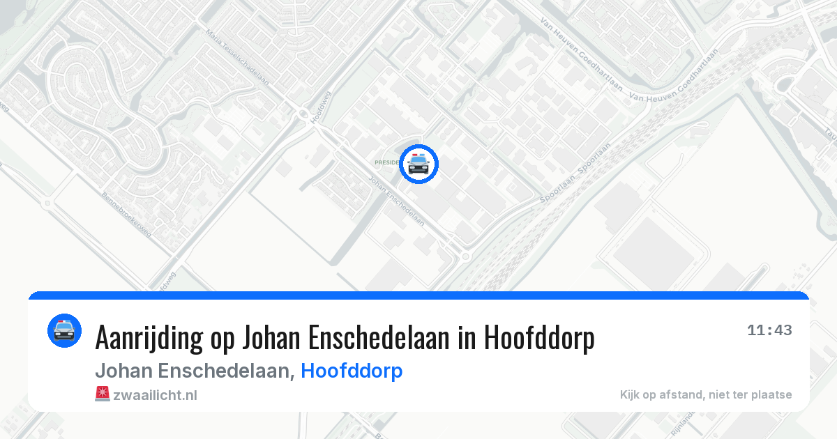 Aanrijding op Johan Enschedelaan in Hoofddorp — 3 jul 2026
