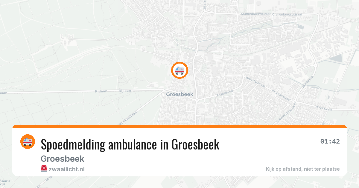 Spoedmelding ambulance in Groesbeek — 13 mrt 2026