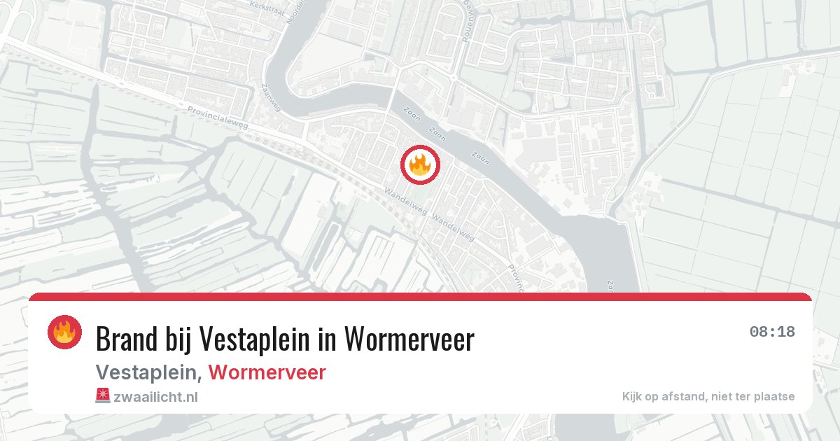 Brand bij Vestaplein in Wormerveer — 15 jun 2026