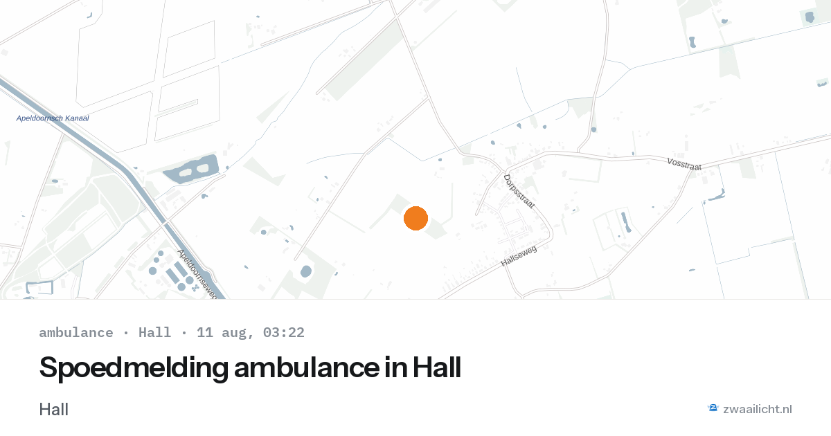 Spoedmelding ambulance in Hall — 11 aug 2026