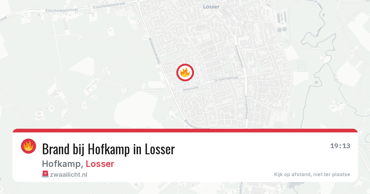 Brand bij Hofkamp in Losser — 23 jun 2026